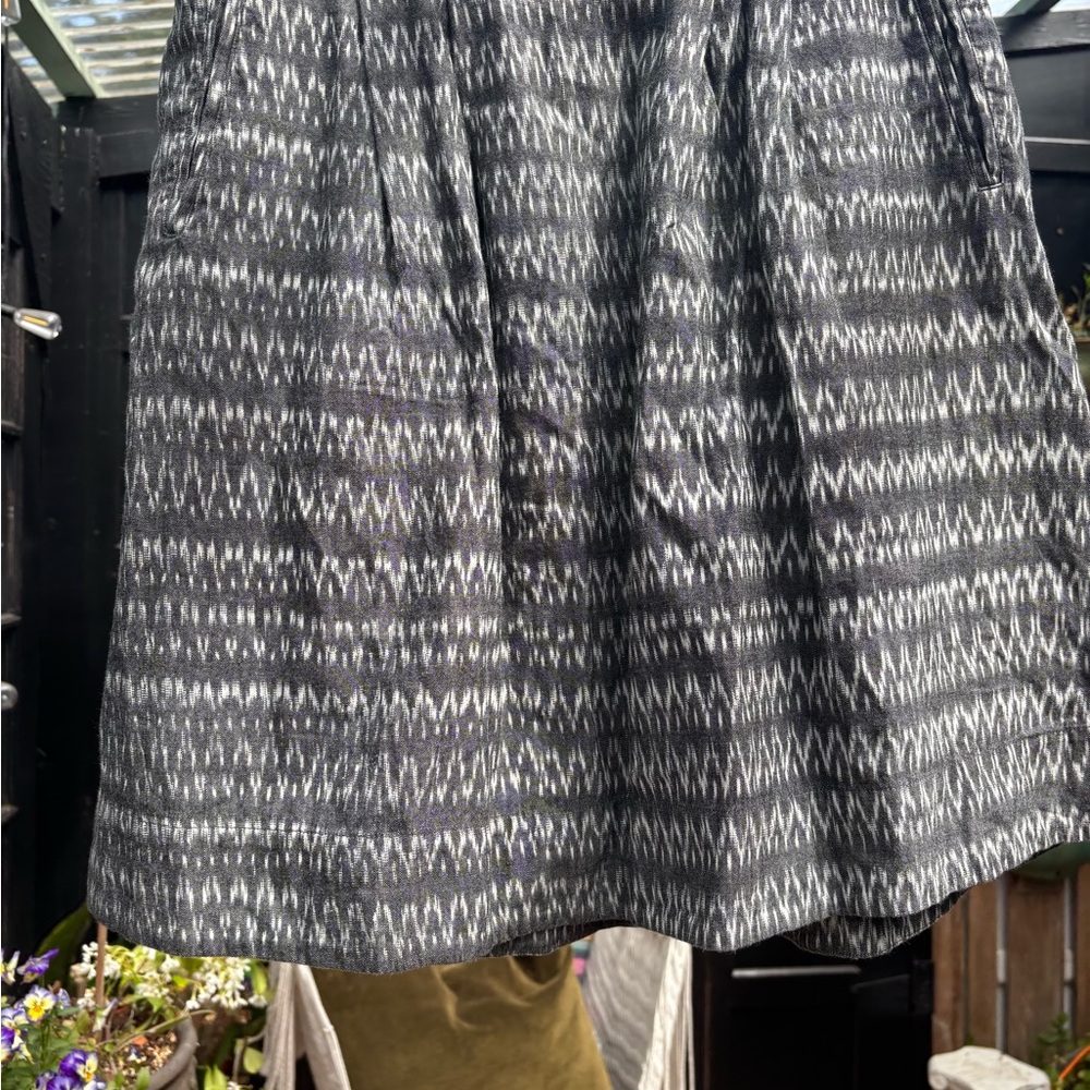 Eileen Fisher Black and Gray A-Line Skirt